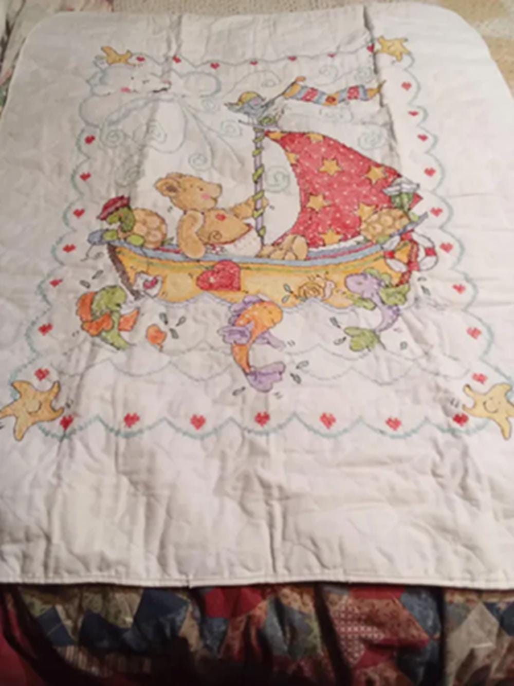 Sailing Bear Baby Quilt