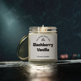 Blackberry Vanilla Scented Candle, Coconut Apricot Wax, 9oz
