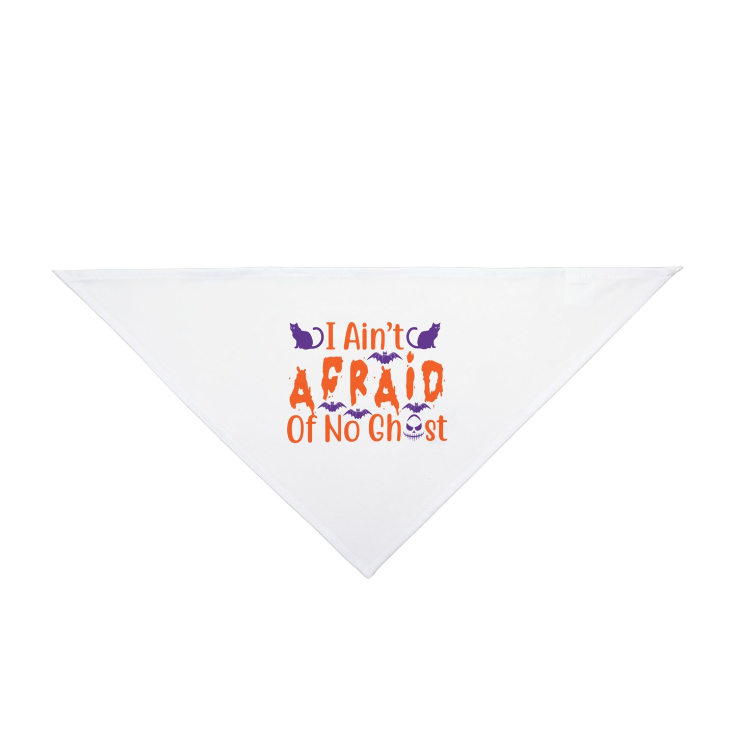 I Ain't Afriaid Of No Ghost Halloween Pet Bandana