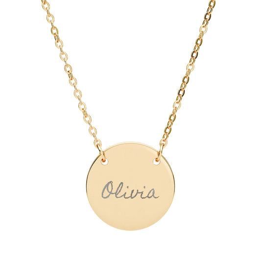Olivia Women's Name Circle Necklace, Engraved