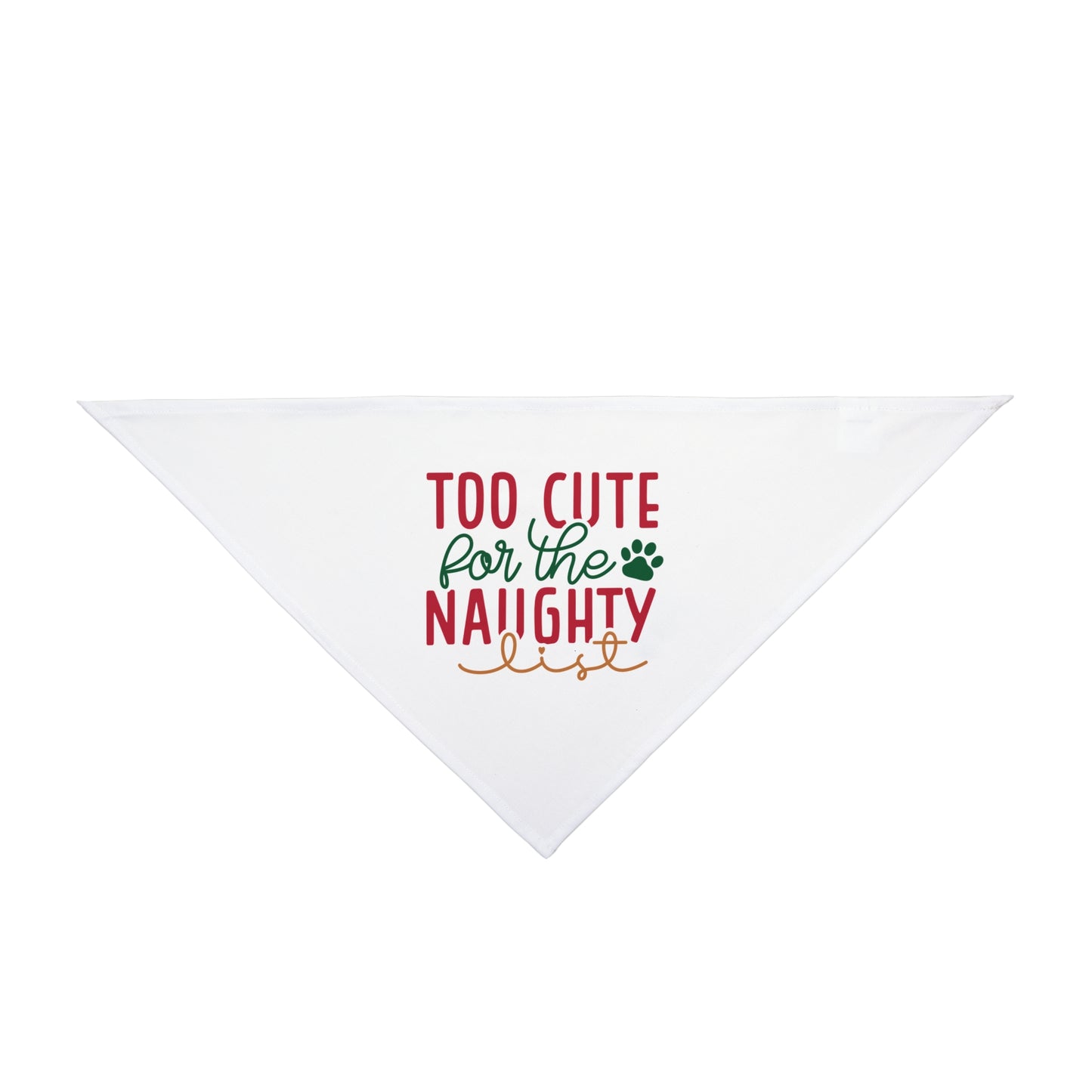 Too Cute For The Naughty List Pet Bandana