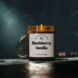 Blackberry Vanilla Scented Candle, Coconut Apricot Wax, 9oz