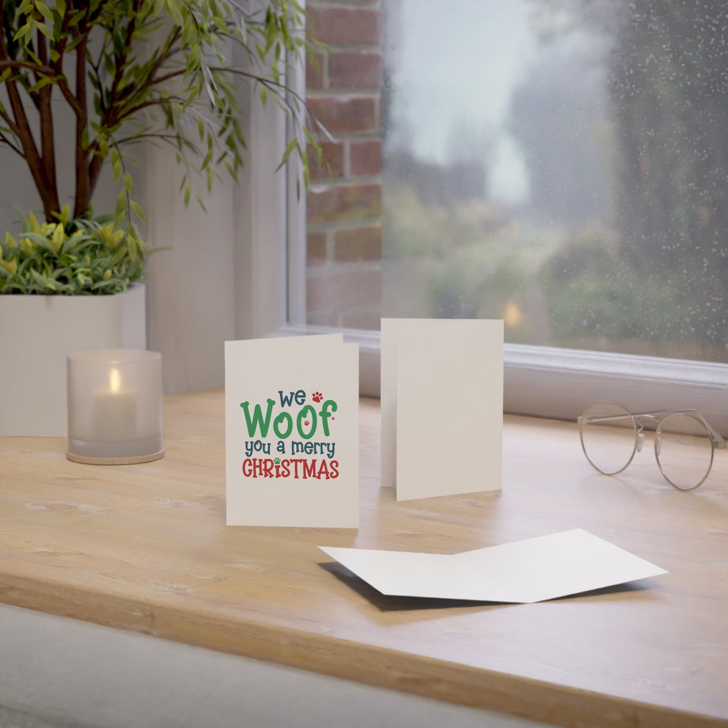 We Woof You A Merry Christmas Greeting Cards