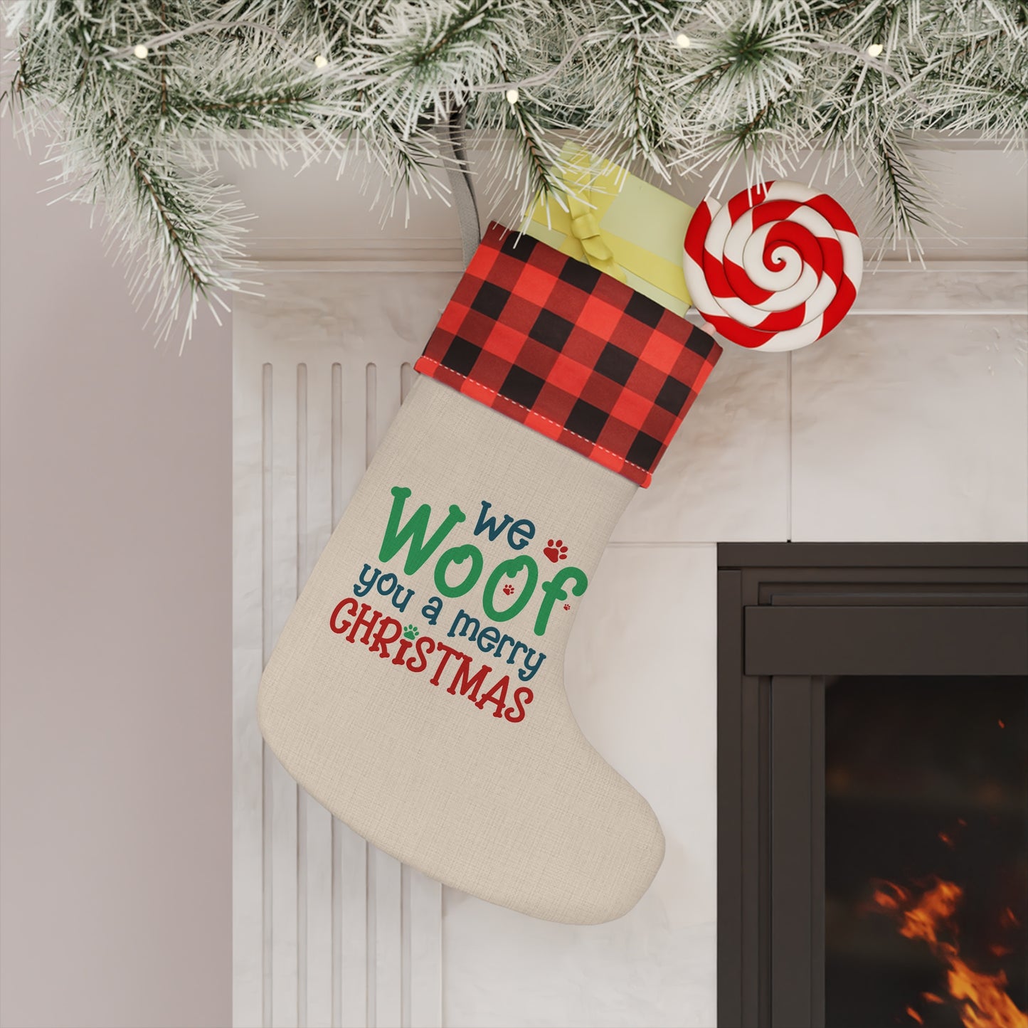 We Woof You A Merry Christmas Christmas Stocking