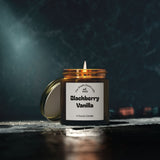 Blackberry Vanilla Scented Candle, Coconut Apricot Wax, 4oz