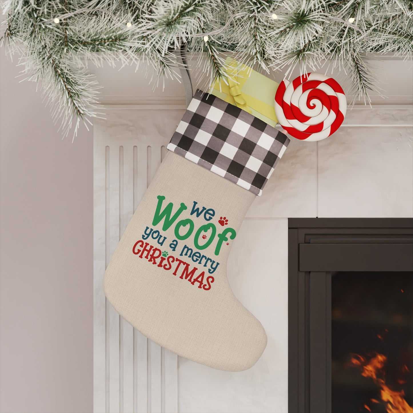We Woof You A Merry Christmas Christmas Stocking