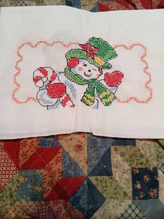 Happy Snowman Table Runner