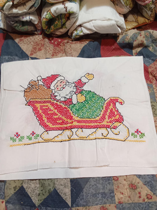 Santa And His Sleigh Table Runner
