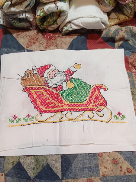 Santa And His Sleigh Table Runner