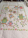 Owls In A Tree Baby Quilt
