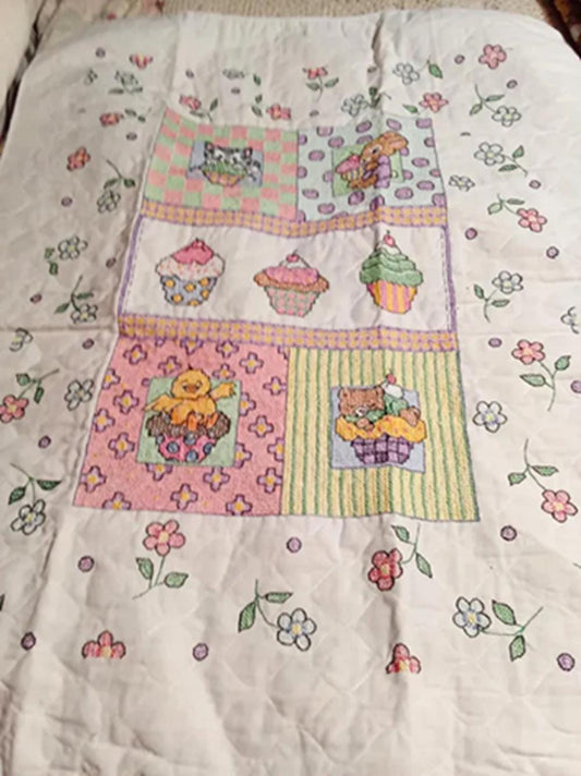 Baby Animals and Cupcakes Baby Quilt