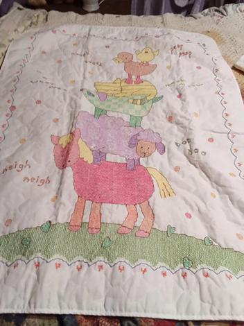 Old McDonald's Farm Animals Baby Quilt