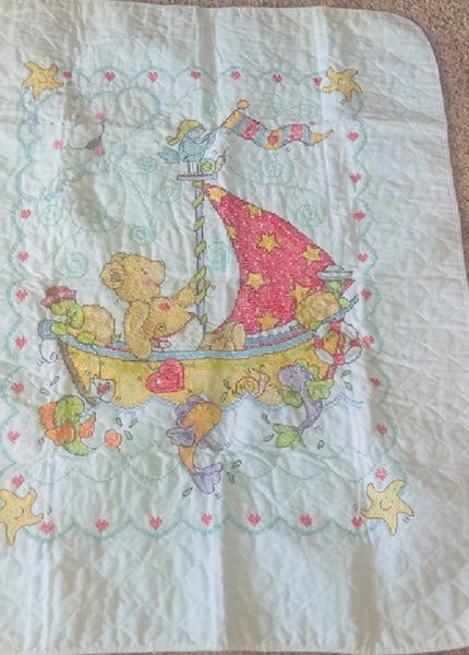 Sailing Bear Baby Quilt