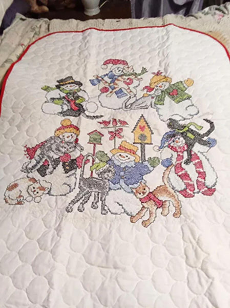 Merry Snowmen Baby Quilt
