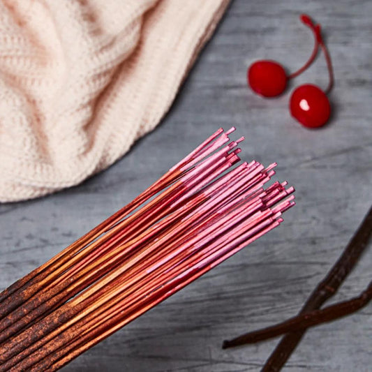 Cherry Vanilla Incense Sticks, Three Sizes, And Cones