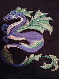 Fantasy Sea Dragon Embroidered Tote Bag